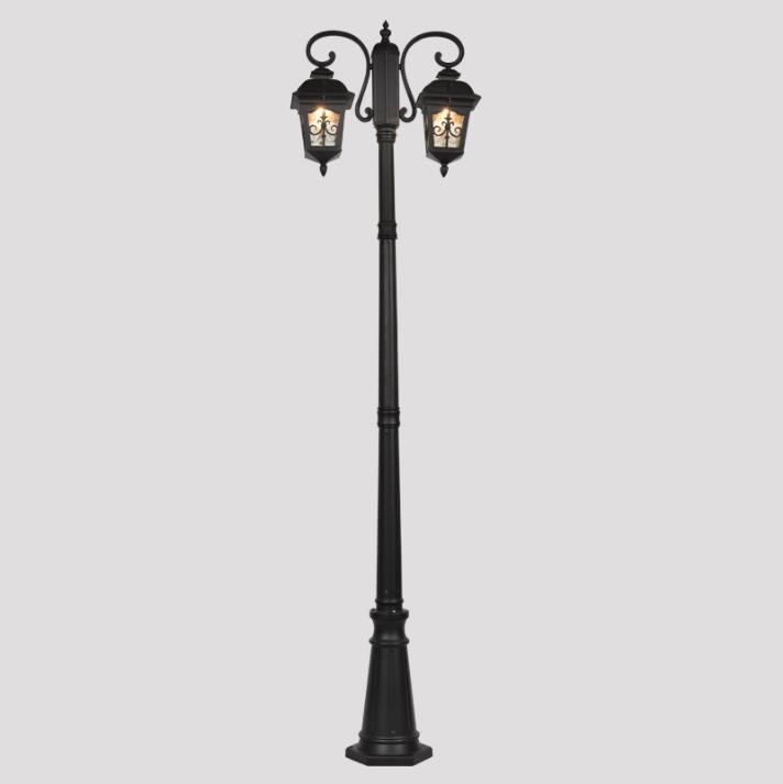 Dviguba ranka „Die-Cast“ aliuminis lauke „Garden Street Lamps“ arba „Garden Lamp Poles“